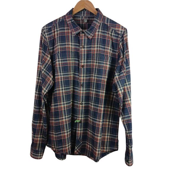 Toad&Co SZ L Men's100% Organic Cotton Flannagan Plaid Flannel Shirt $90 - Picture 2 of 5